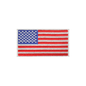 Close up photo of USA flag hook & loop patch